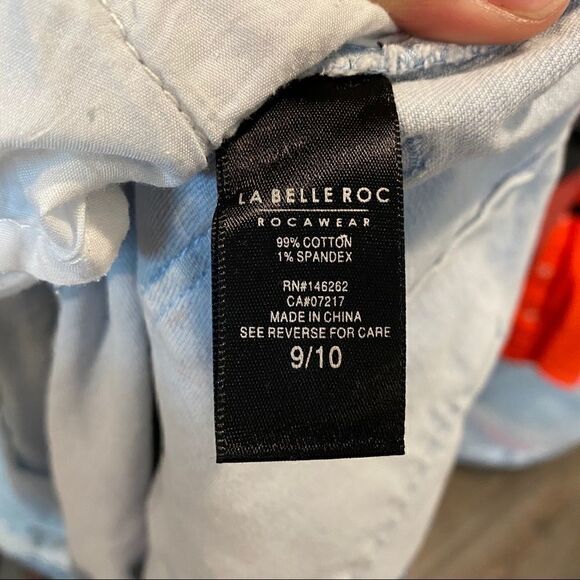 Roca Wear Distressed Faded Denim Midi Skirt 9/10 - Picture 9 of 11